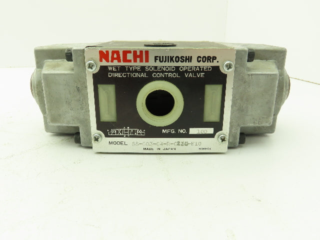 Nachi SS-G03-C4-R-C230-E10 Hydraulic Directional Control Solenoid Valve 220V D05