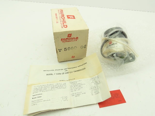 Fairchild T-5000-04 Electric To Pneumatic Air Transducer 4-20 MA DC 3-15 PSIG