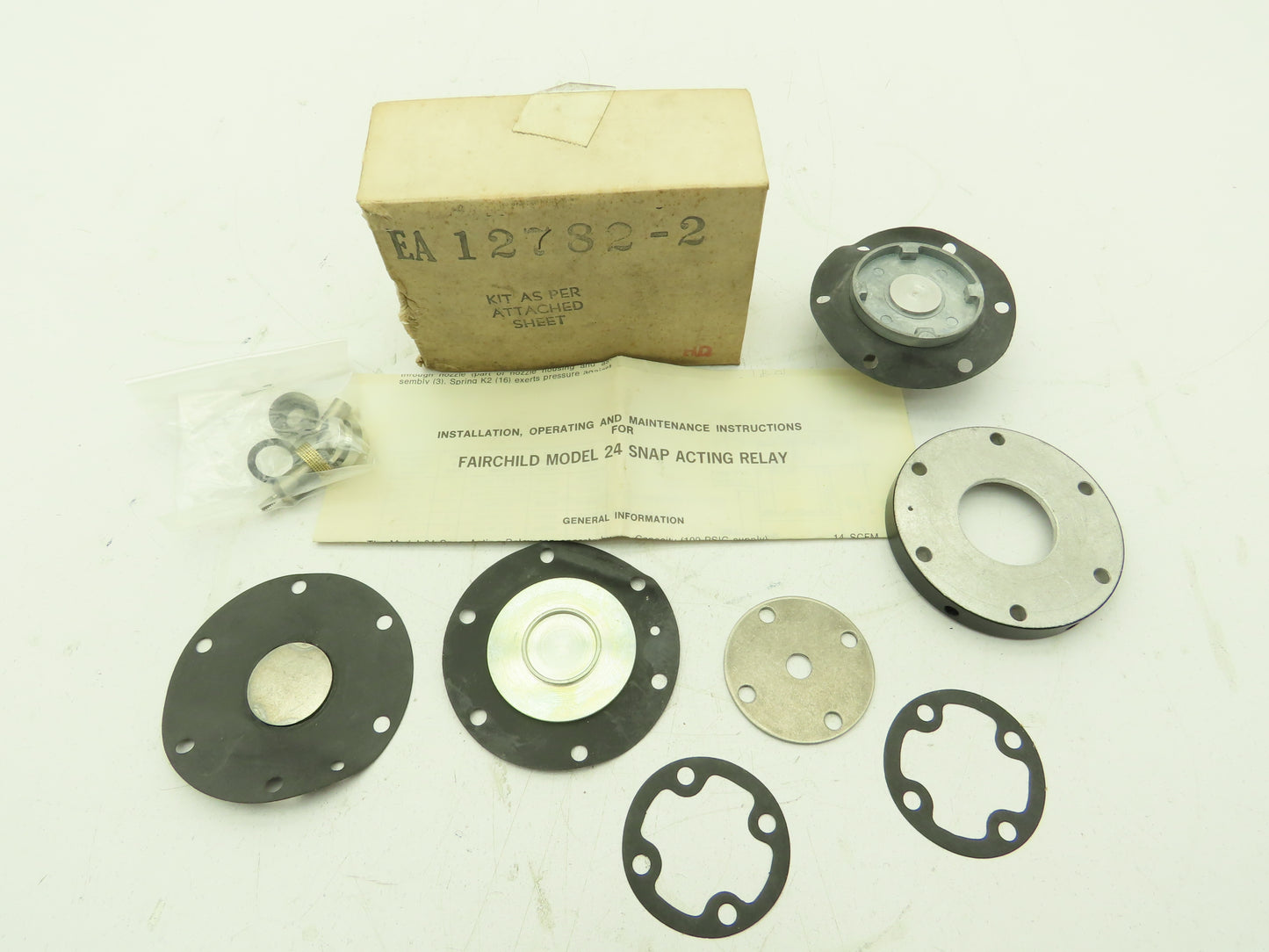 Fairchild EA-12782-2 Repair Kit Model 24 Snap Acting Relay Pneumatic Rebuild