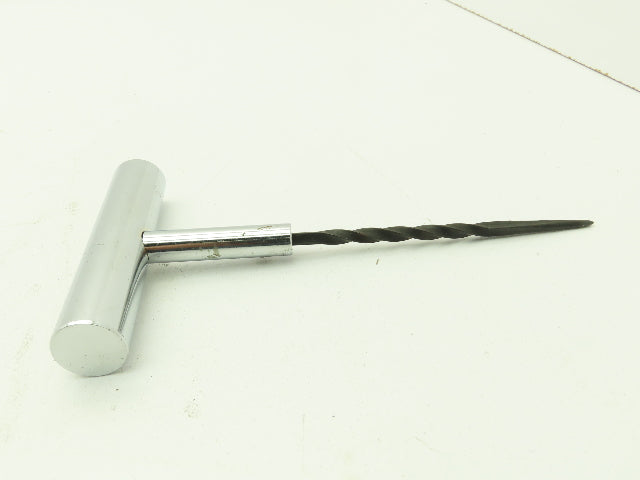 Steel Spiral Probe Reamer Tire Plug Repair Tool Chrome Steel T-Handle  LOT OF 2