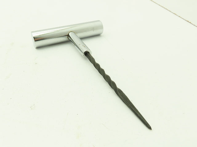 Steel Spiral Probe Reamer Tire Plug Repair Tool Chrome Steel T-Handle  LOT OF 2