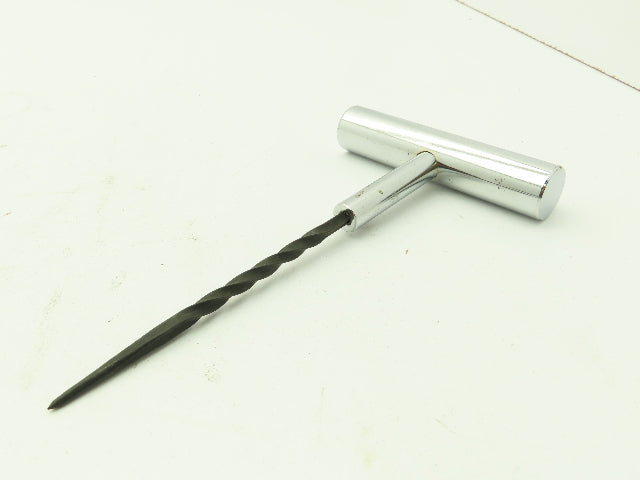 Steel Spiral Probe Reamer Tire Plug Repair Tool Chrome Steel T-Handle  LOT OF 2