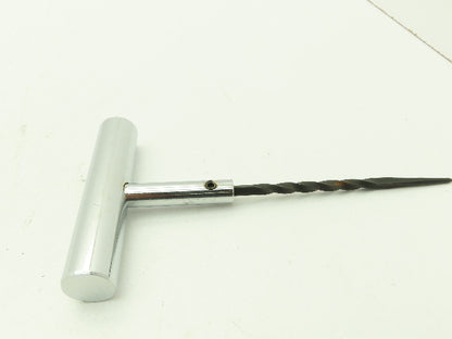 Steel Spiral Probe Reamer Tire Plug Repair Tool Chrome Steel T-Handle  LOT OF 2