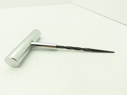 Steel Spiral Probe Reamer Tire Plug Repair Tool Chrome Steel T-Handle  LOT OF 2