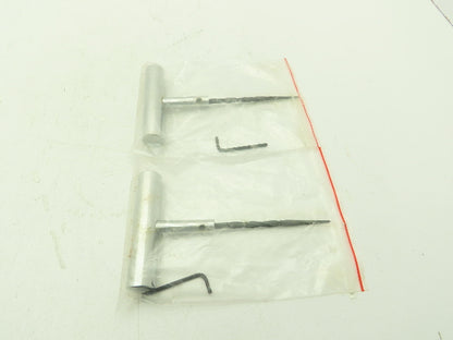 Steel Spiral Probe Reamer Tire Plug Repair Tool Chrome Steel T-Handle  LOT OF 2