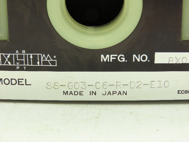 Nachi SS-G03-C6-R-D2-E10 Hydraulic Directional Control Wet Solenoid Valve 24VDC