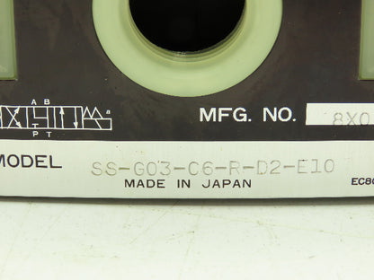 Nachi SS-G03-C6-R-D2-E10 Hydraulic Directional Control Wet Solenoid Valve 24VDC