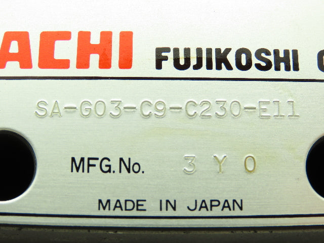 Nachi SA-G03-C9-C230-E11 Hydraulic Directional Control Wet Solenoid Valve 220V