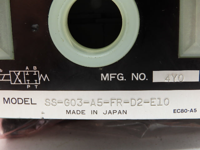 Nachi SS-G03-A5-FR-D2-E10 Hydraulic Directional Control Wet Solenoid Valve 24VDC