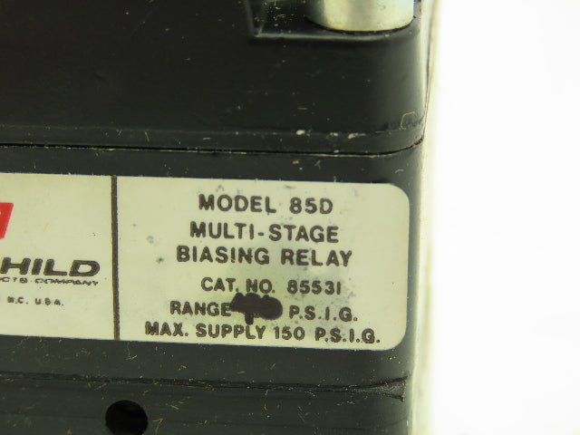 Fairchild 85531 Pneumatic Air Multi Stage Biasing Relay Model 85D 40PSI Output