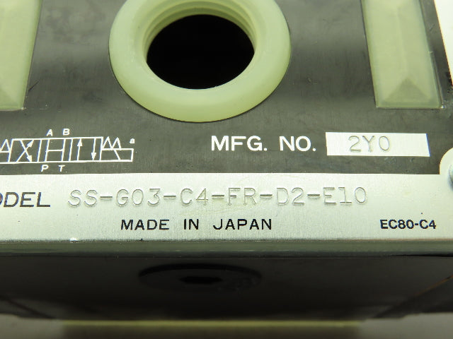 Nachi SS-G03-C4-FR-D2-E10 Hydraulic Directional Control Wet Solenoid Valve 24VDC