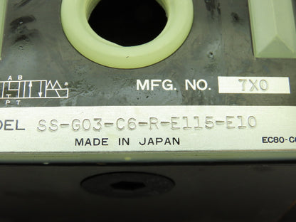 Nachi SS-G03-C6-R-E115-E10 Hydraulic Directional Control Wet Solenoid Valve 120V