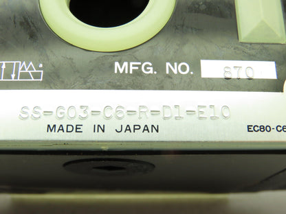 Nachi SS-G03-C6-R-D1-E10 Hydraulic Directional Control Wet Solenoid Valve 12VDC