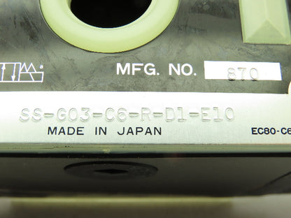 Nachi SS-G03-C6-R-D1-E10 Hydraulic Directional Control Wet Solenoid Valve 12VDC