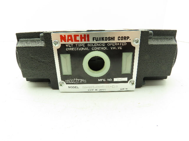 Nachi SS-G03-C6-R-D1-E10 Hydraulic Directional Control Wet Solenoid Valve 12VDC
