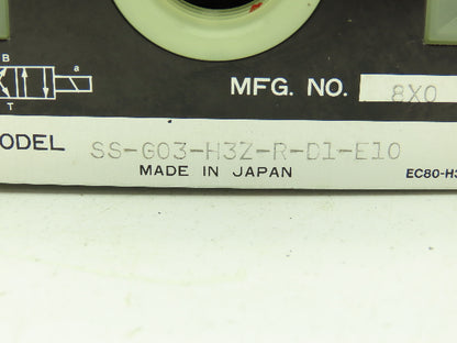 Nachi SS-G03-H3Z-R-D1-E10 Hydraulic Directional Control Wet Solenoid Valve 12VDC