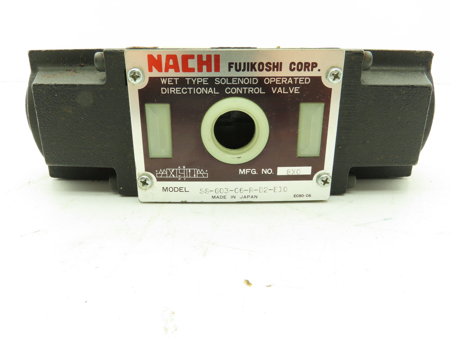 Nachi SS-G03-C6-R-D2-E10 Hydraulic Directional Control Wet Solenoid Valve 24VDC