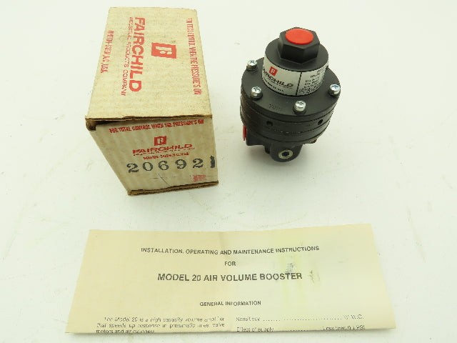 Fairchild 20692 Pneumatic Air Volume Booster 5/1 Output Model 20