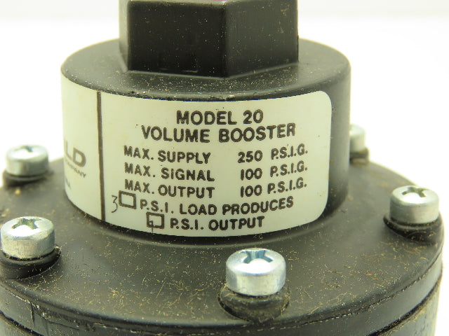 Fairchild 20553 Pneumatic Air Volume Booster 3/1 Output Model 20