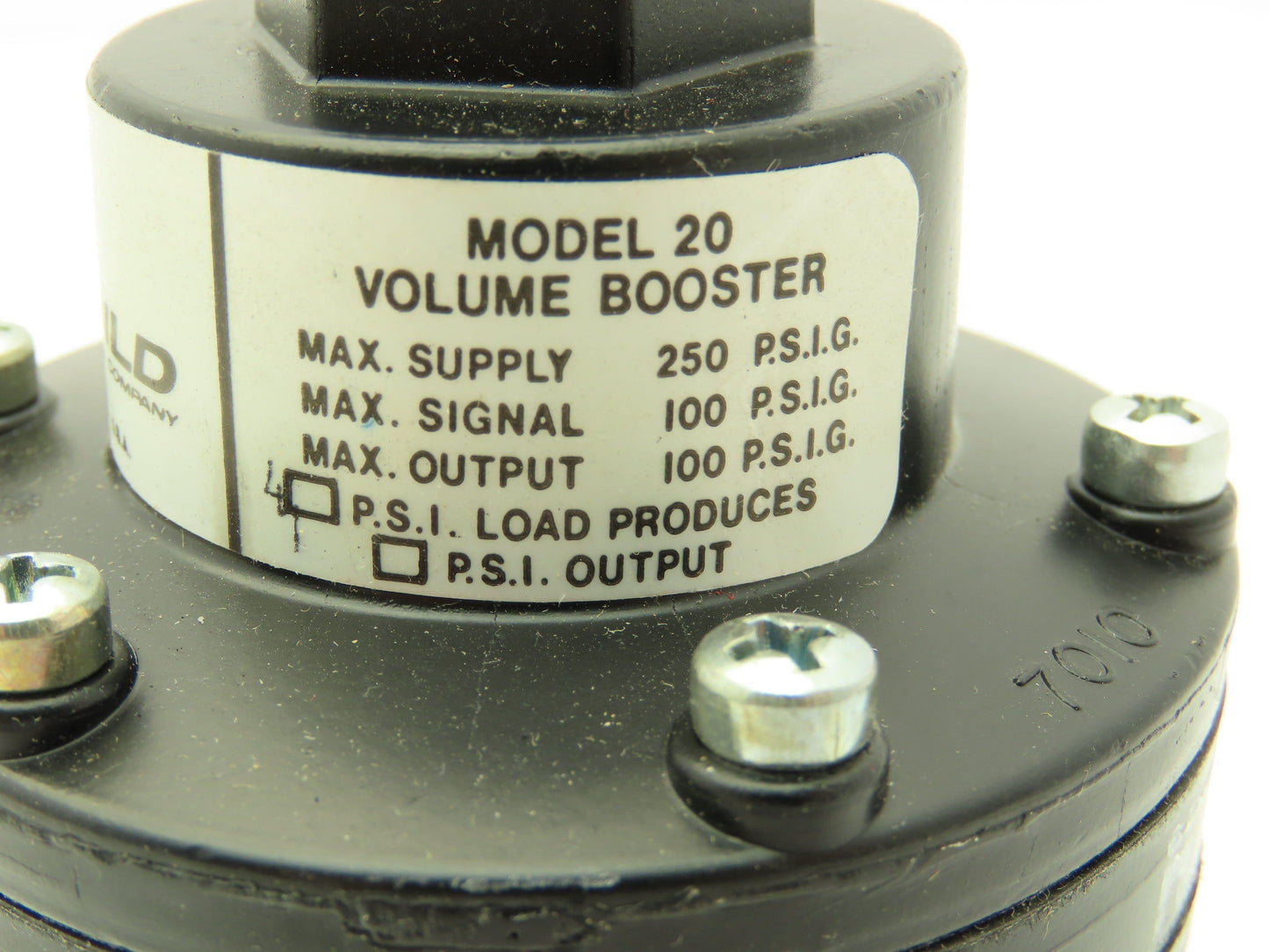 Fairchild 20673 Pneumatic Air Volume Booster 4/1 Output Model 20