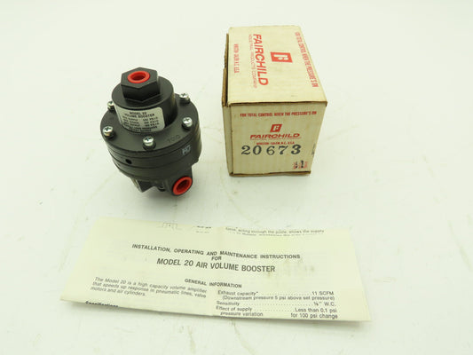 Fairchild 20673 Pneumatic Air Volume Booster 4/1 Output Model 20