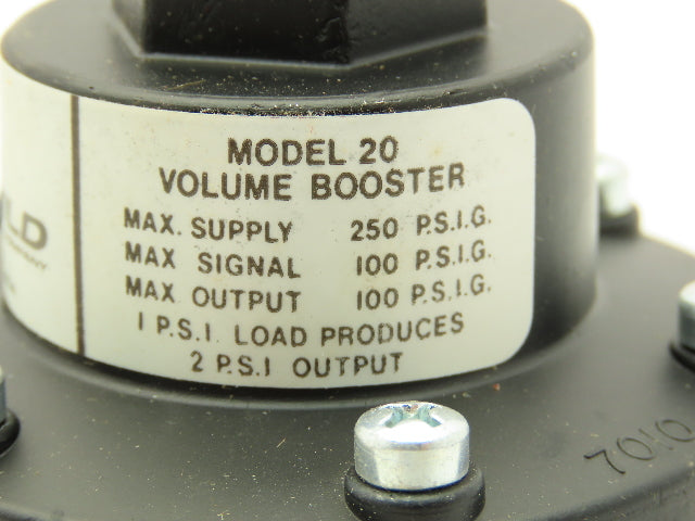 Fairchild 20623 Pneumatic Air Volume Booster 1/2 Output Model 20