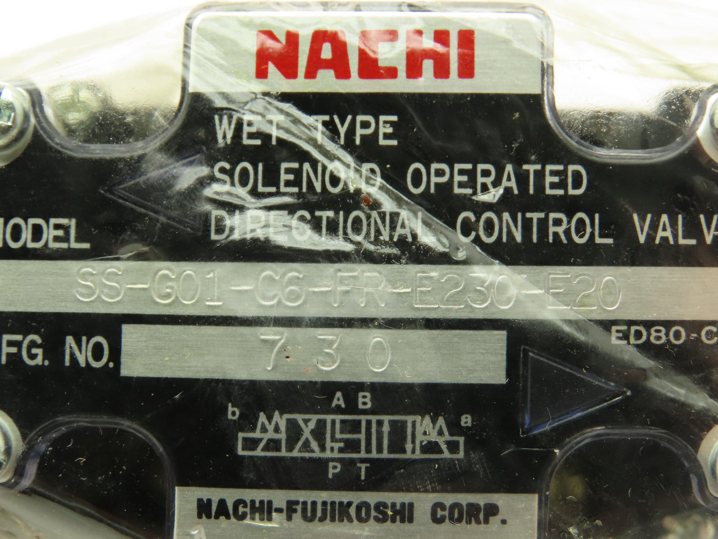 Nachi SS-G01-C6-FR-E230-E20 Hydraulic Directional Control Solenoid Valve 220V