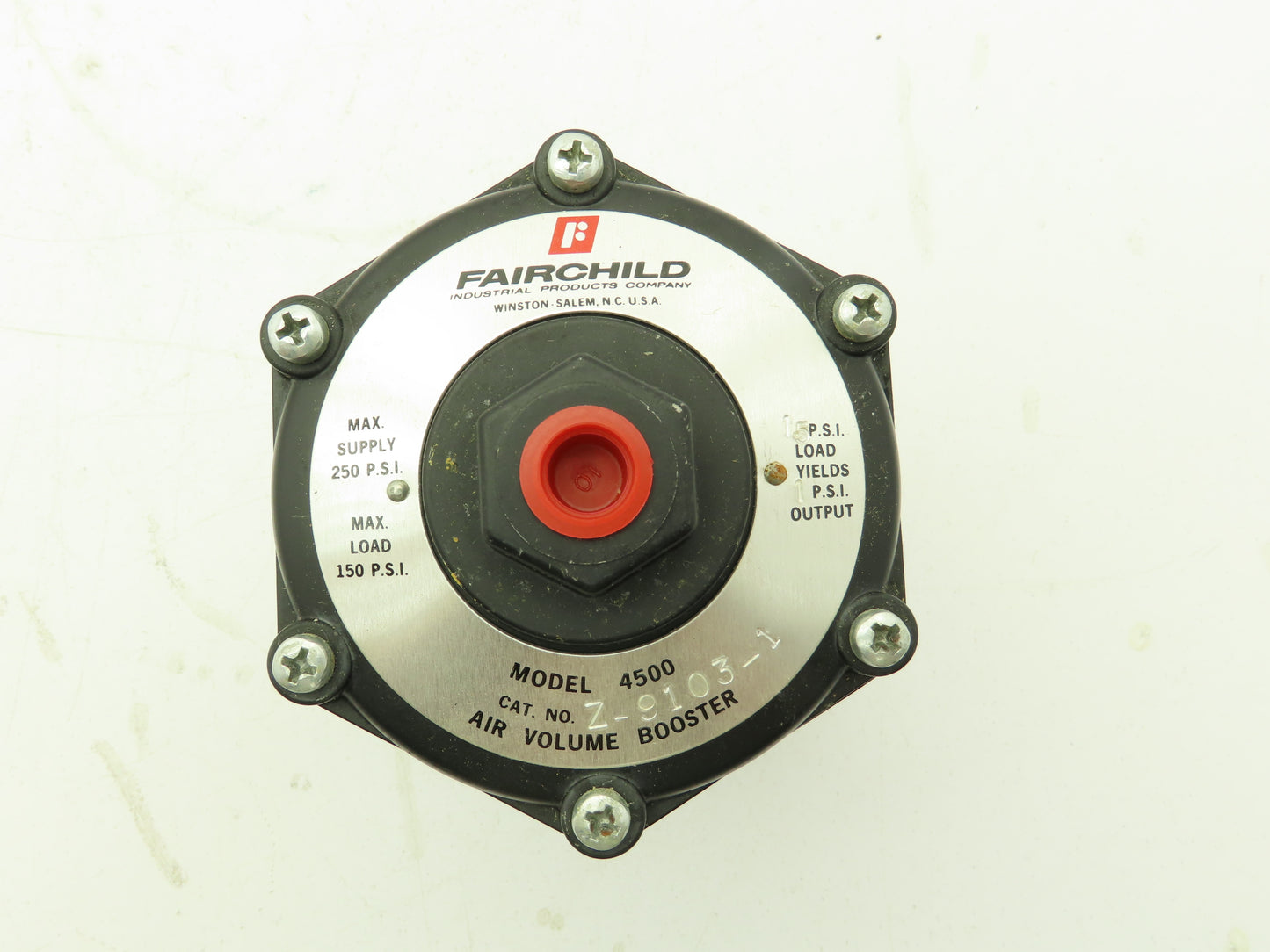 Fairchild Z-9103-01 Pneumatic Volume Booster 15/1 Output Model 4500 4503