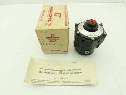 Fairchild Z-9103-01 Pneumatic Volume Booster 15/1 Output Model 4500 4503