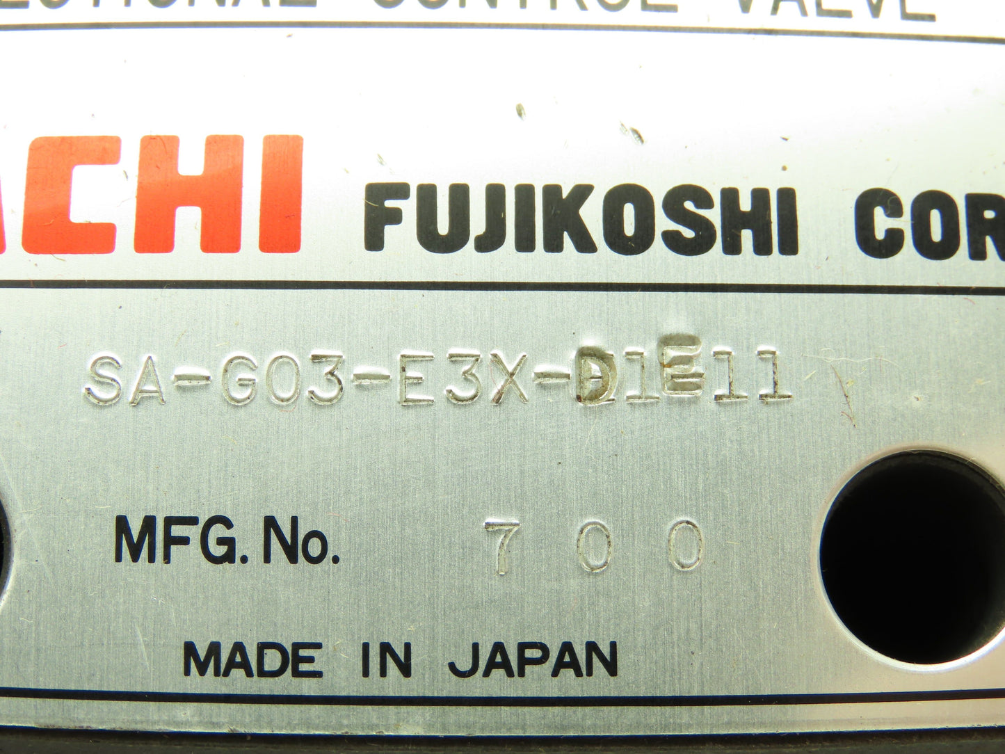 Nachi SA-G03-E3X-D1-E11 Hydraulic Directional Control Wet Solenoid Valve 12VDC