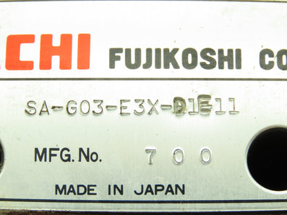 Nachi SA-G03-E3X-D1-E11 Hydraulic Directional Control Wet Solenoid Valve 12VDC