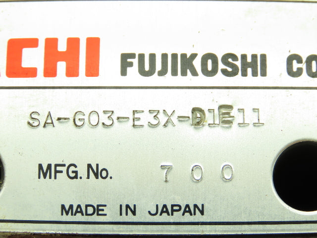 Nachi SA-G03-E3X-D1-E11 Hydraulic Directional Control Wet Solenoid Valve 12VDC