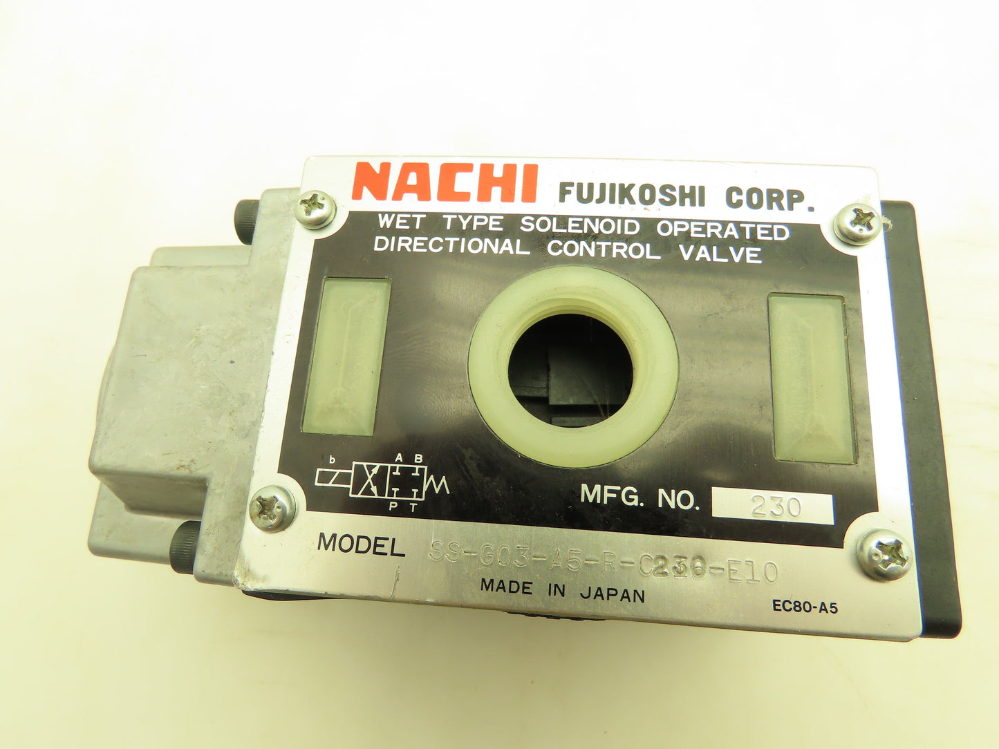 Nachi SS-G03-A5-R-C230-E10 Hydraulic Directional Control Solenoid Valve 220V D05