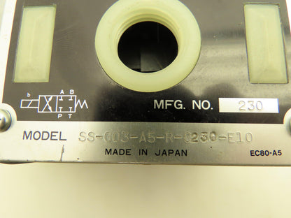 Nachi SS-G03-A5-R-C230-E10 Hydraulic Directional Control Solenoid Valve 220V D05