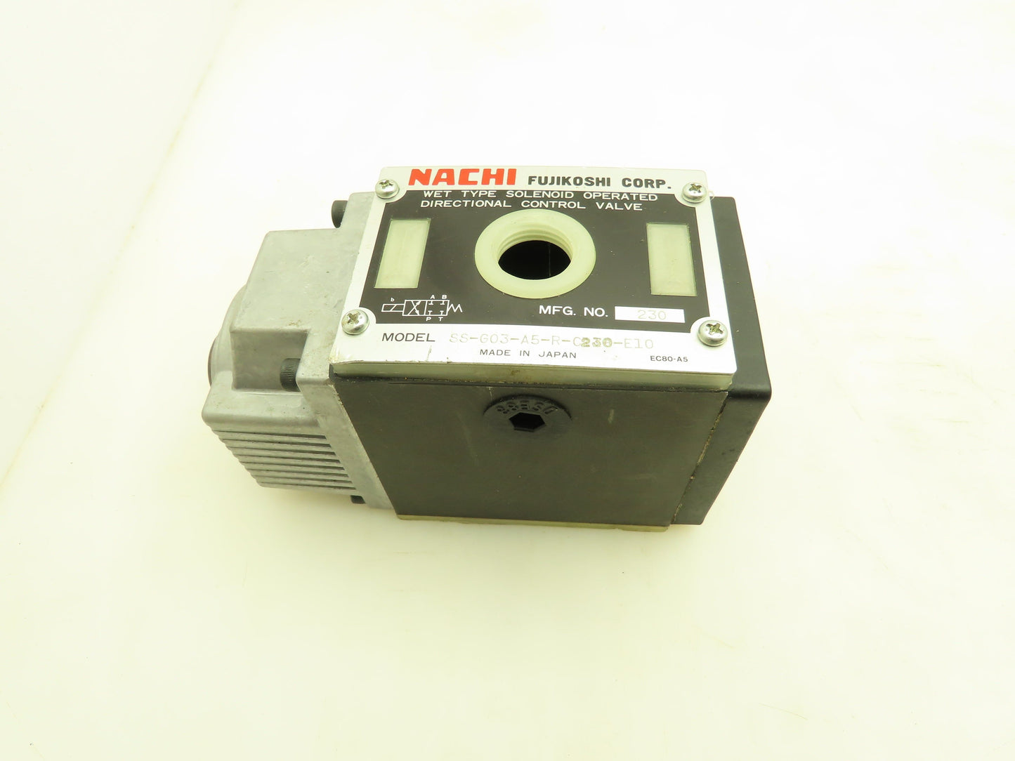 Nachi SS-G03-A5-R-C230-E10 Hydraulic Directional Control Solenoid Valve 220V D05
