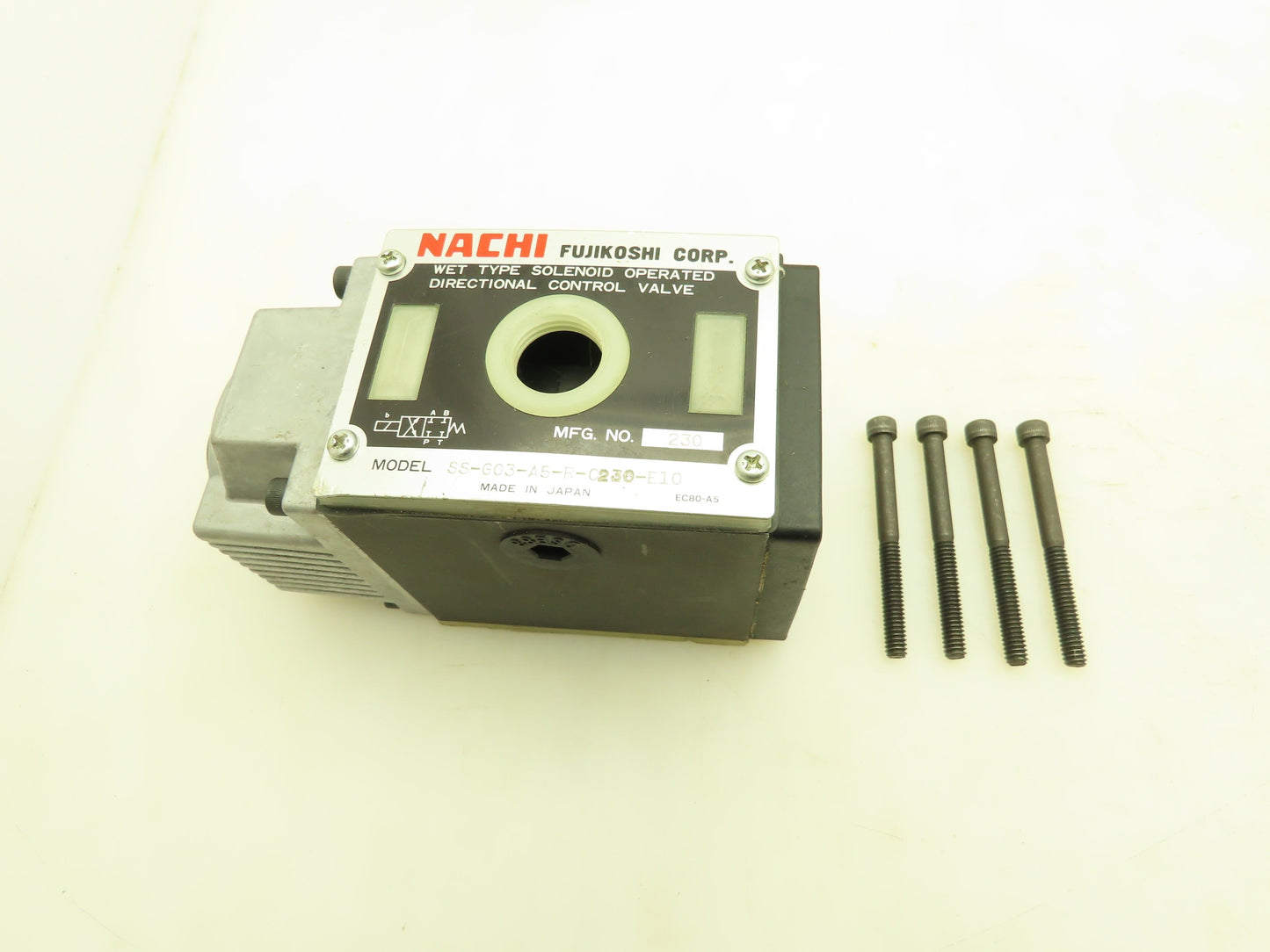 Nachi SS-G03-A5-R-C230-E10 Hydraulic Directional Control Solenoid Valve 220V D05