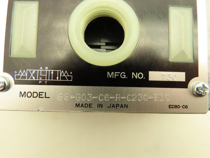 Nachi SS-G03-C6-R-C230-E10 Hydraulic Directional Control Solenoid Valve 220V D05