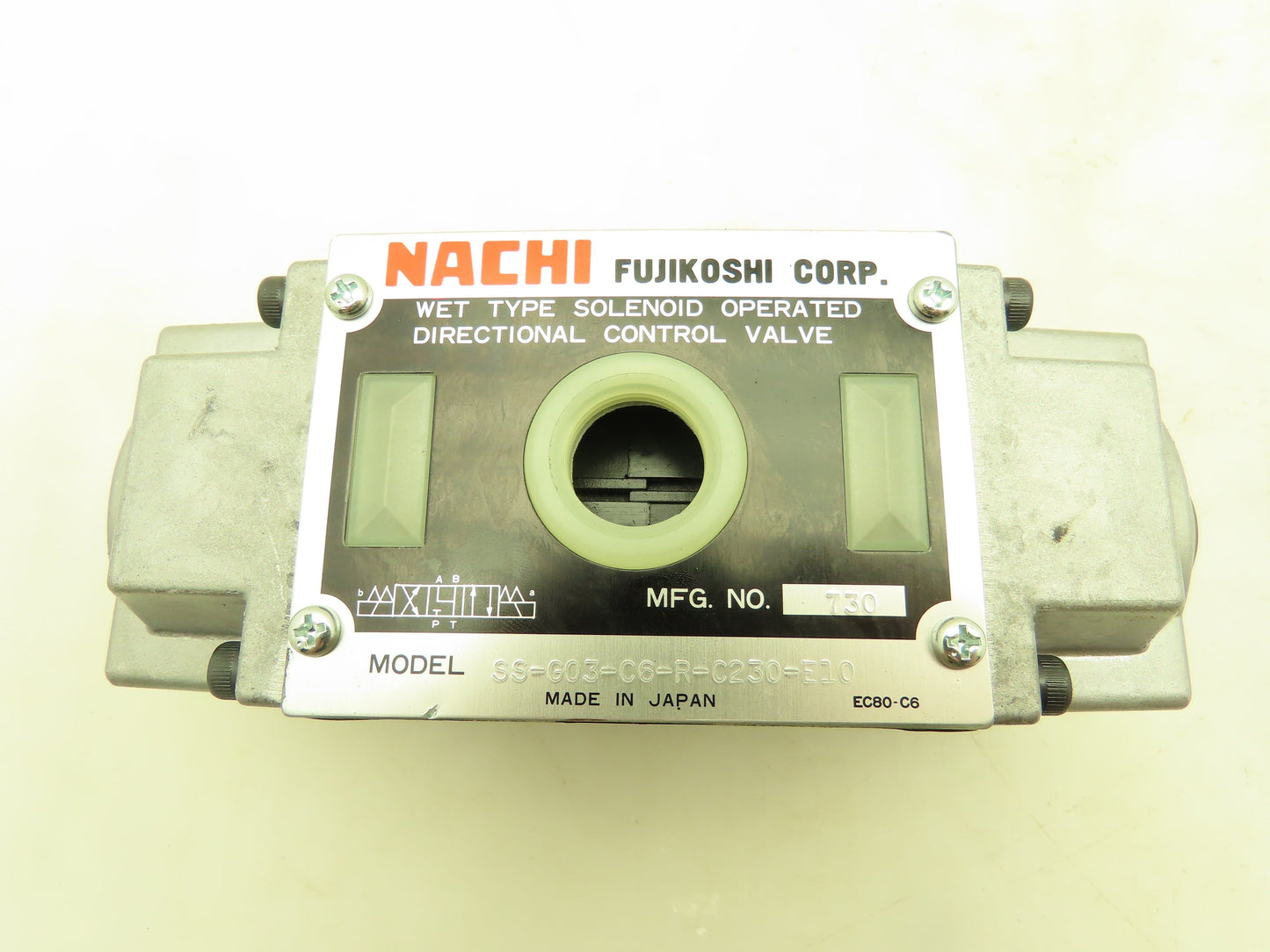 Nachi SS-G03-C6-R-C230-E10 Hydraulic Directional Control Solenoid Valve 220V D05