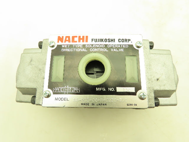 Nachi SS-G03-C6-R-C230-E10 Hydraulic Directional Control Solenoid Valve 220V D05