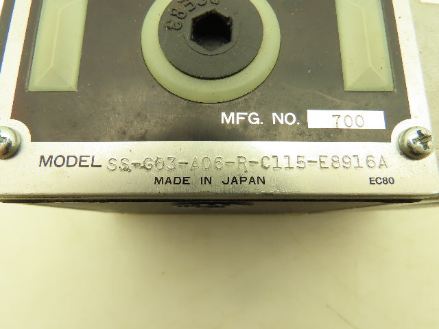 Nachi SS-G03-A06-R-C115-E8916A Hydraulic Directional Control Solenoid Valve 120V