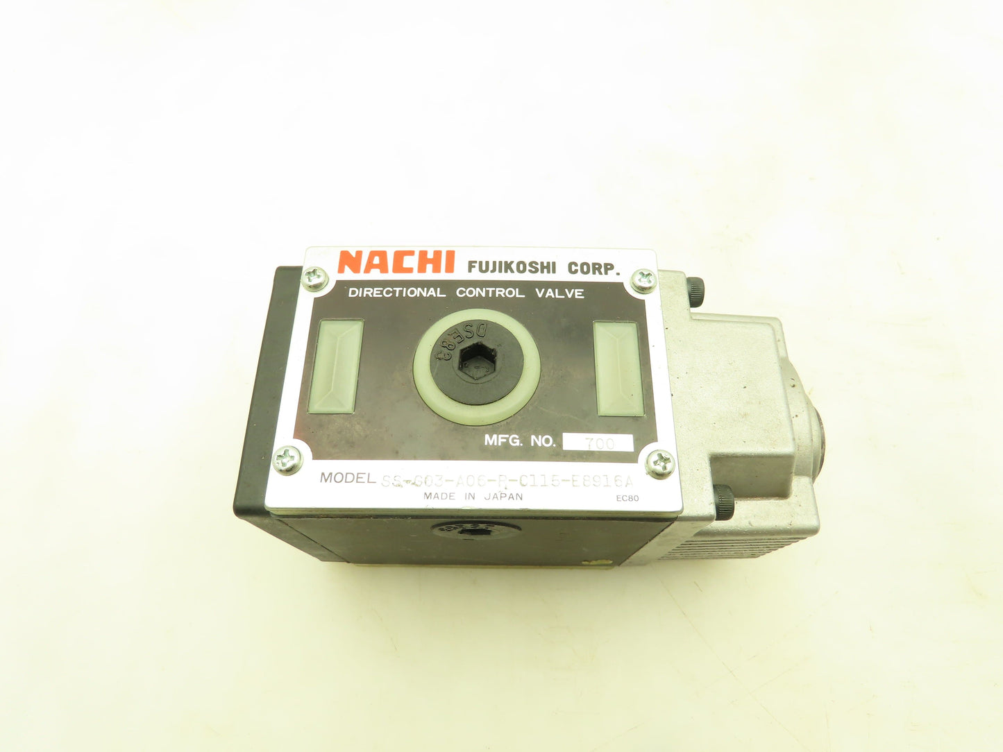 Nachi SS-G03-A06-R-C115-E8916A Hydraulic Directional Control Solenoid Valve 120V