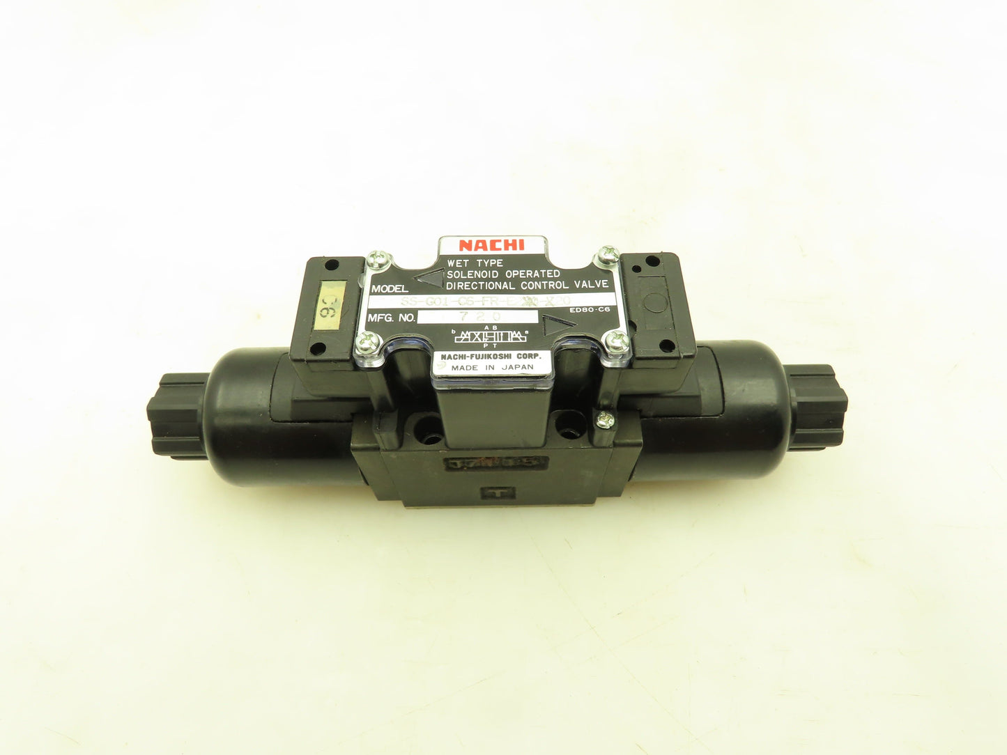 Nachi SS-G01-C6-FR-E2-20 Hydraulic Directional Control Solenoid Valve 200VAC D03