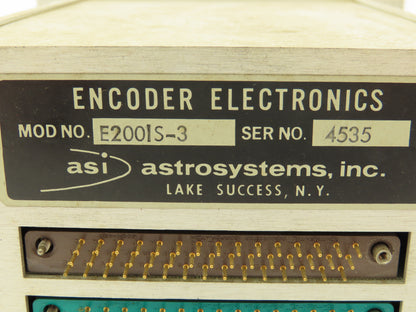 Astro System E200IS-3 ASI Encoder Electronics Solid State Transducer 4 Axis