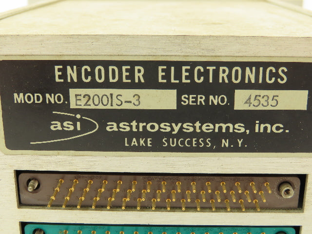 Astro System E200IS-3 ASI Encoder Electronics Solid State Transducer 4 Axis