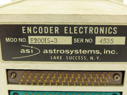 Astro System E200IS-3 ASI Encoder Electronics Solid State Transducer 4 Axis
