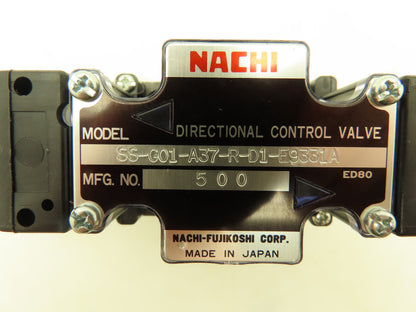 Nachi SS-G01-A37-R-D1-E9331A Hydraulic Directional Control Solenoid Valve 12VDC