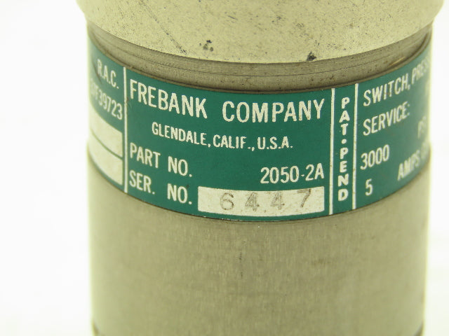Frebank 2050-2A Normally Closed Pressure Switch Hydraulic 3000 PSI