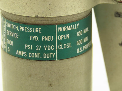Frebank 2050-2A Normally Closed Pressure Switch Hydraulic 3000 PSI