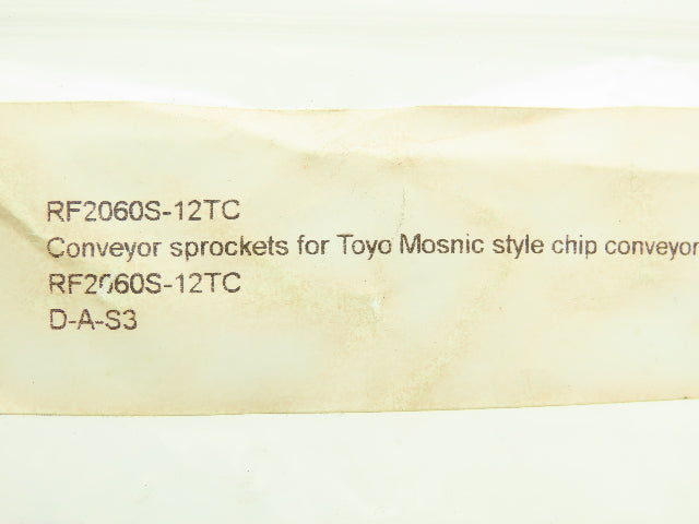 Tsubaki RF2060S-12TC Roller Chain Sprocket for Toyo Conveyor 1.5" Double Pitch