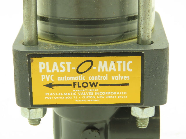 Plast-o-matic D075B-NC PVC Valve Pneumatic Controlled 3/4" NPT Sch 80
